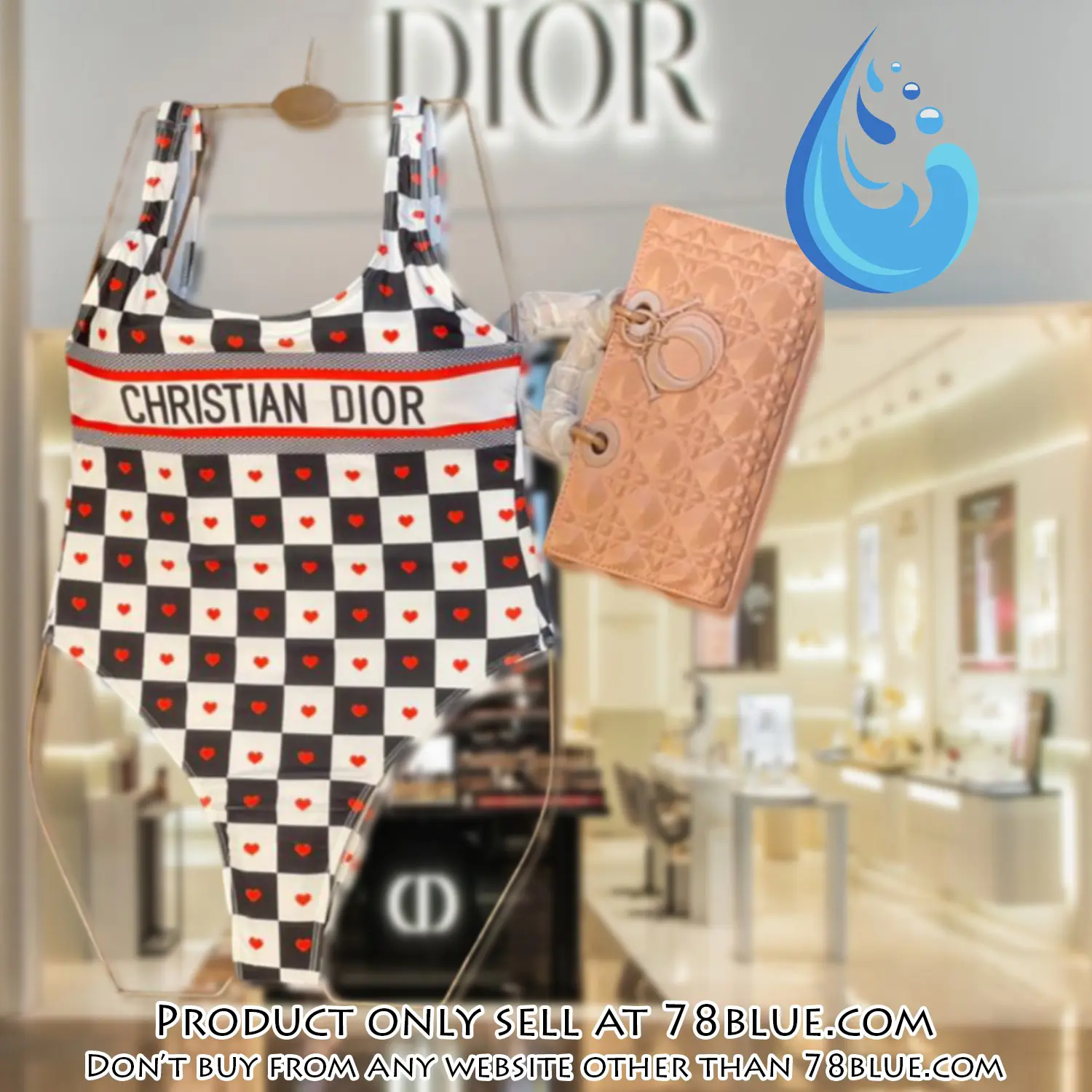 Christian dior swimwear beachwear one piece swimsuit osw1042 78b2010658